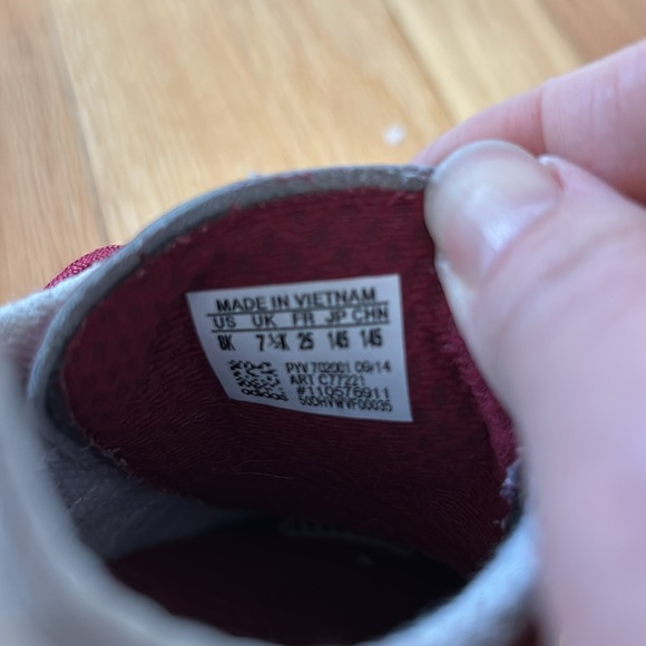 Adidas Samoa toddler maroon red sneakers - Picture 10 of 13